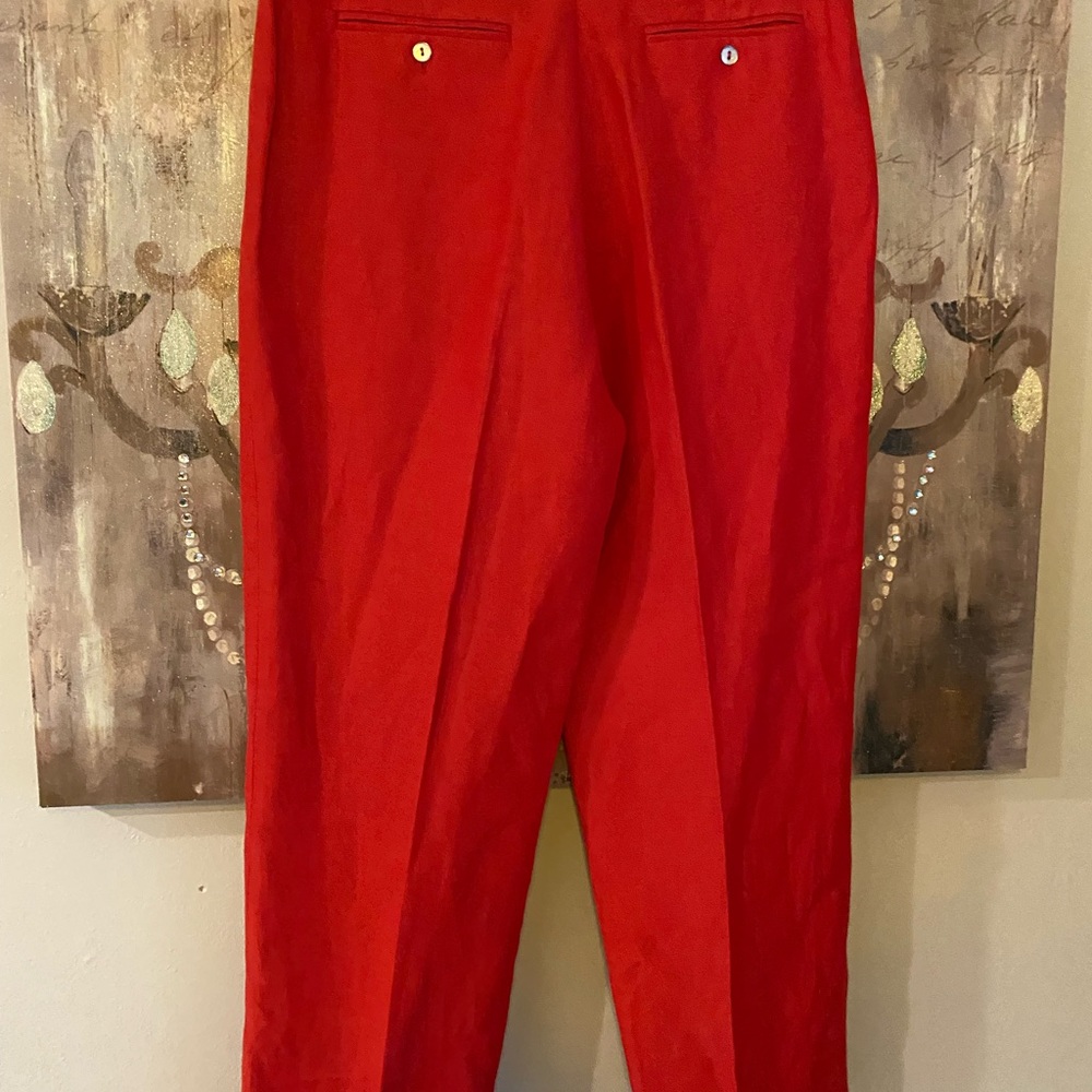 Euc Sigrid Olsen Linen Sequin Cuffed Pants - image 5